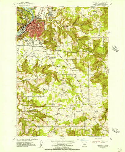 United States Geological Survey Oregon City, OR (1954, 24000-Scale) digital map
