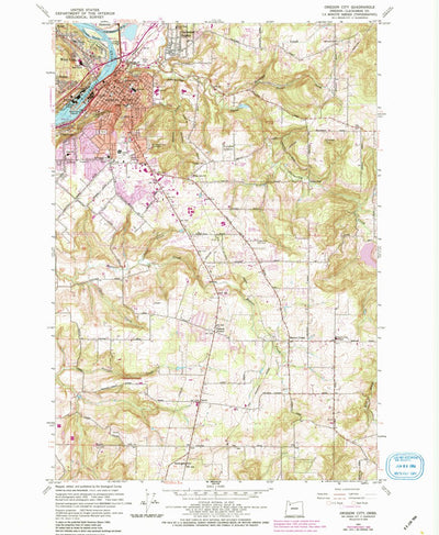 United States Geological Survey Oregon City, OR (1961, 24000-Scale) digital map