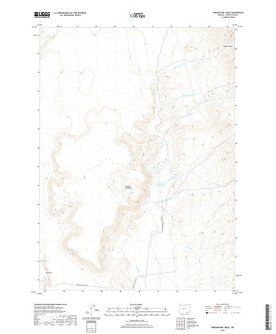 United States Geological Survey Oregon End Table, OR (2020, 24000-Scale) digital map