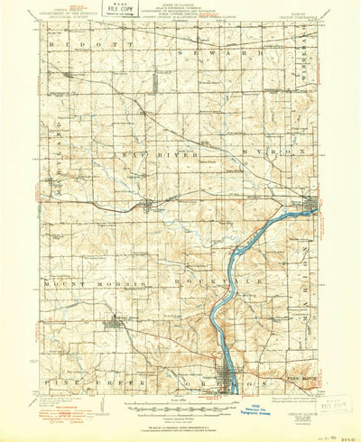 United States Geological Survey Oregon, IL (1924, 62500-Scale) digital map