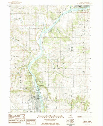 United States Geological Survey Oregon, IL (1983, 24000-Scale) digital map