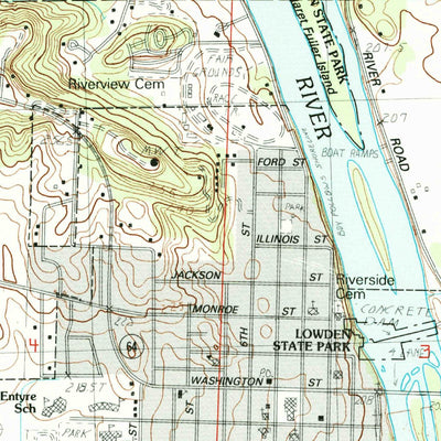 United States Geological Survey Oregon, IL (1983, 24000-Scale) digital map
