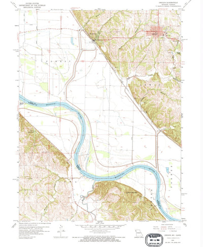 United States Geological Survey Oregon, MO-KS (1959, 24000-Scale) digital map