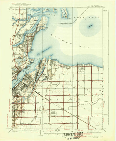 United States Geological Survey Oregon, OH-MI (1938, 31680-Scale) digital map