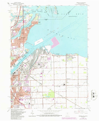 United States Geological Survey Oregon, OH-MI (1965, 24000-Scale) digital map