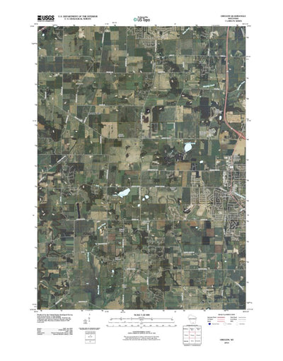 United States Geological Survey Oregon, WI (2010, 24000-Scale) digital map