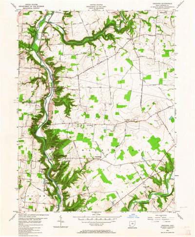 United States Geological Survey Oregonia, OH (1955, 24000-Scale) digital map
