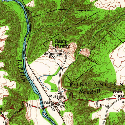 United States Geological Survey Oregonia, OH (1955, 24000-Scale) digital map