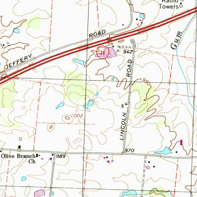 United States Geological Survey Oregonia, OH (1996, 24000-Scale) digital map