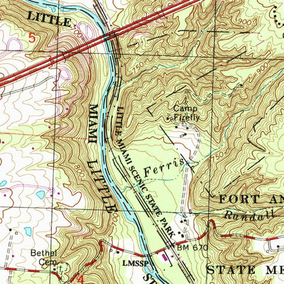 United States Geological Survey Oregonia, OH (1996, 24000-Scale) digital map