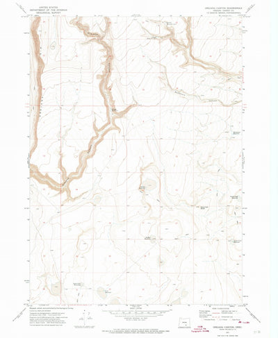 United States Geological Survey Orejana Canyon, OR (1971, 24000-Scale) digital map