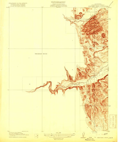 United States Geological Survey Orestimba Peak, CA (1919, 31680-Scale) digital map