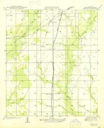 United States Geological Survey Oretta, LA (1947, 31680-Scale) digital map