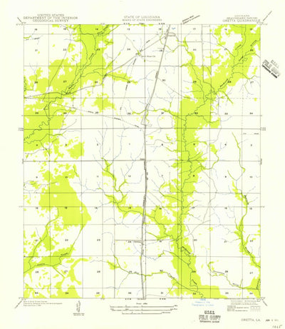 United States Geological Survey Oretta, LA (1956, 31680-Scale) digital map