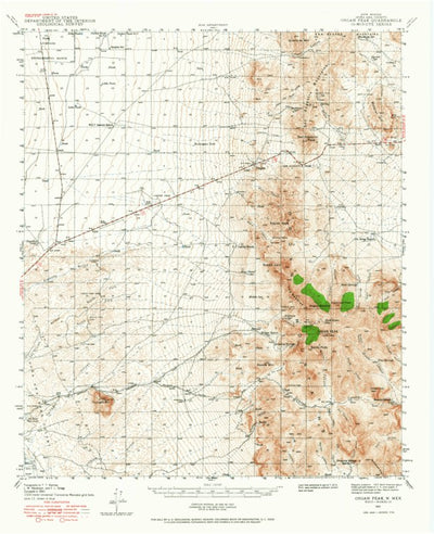 United States Geological Survey Organ Peak, NM (1941, 62500-Scale) digital map