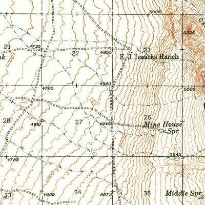 United States Geological Survey Organ Peak, NM (1941, 62500-Scale) digital map