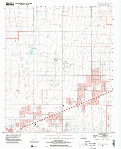 United States Geological Survey Organ Peak NW, NM (1996, 24000-Scale) digital map