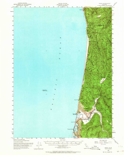 United States Geological Survey Orick, CA (1952, 62500-Scale) digital map