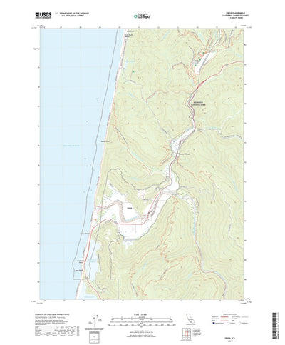 United States Geological Survey Orick, CA (2021, 24000-Scale) digital map