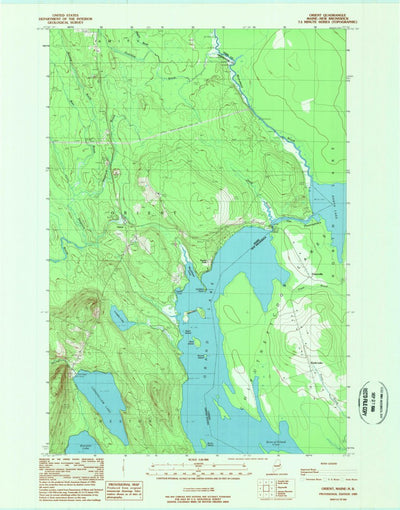 United States Geological Survey Orient, ME (1989, 24000-Scale) digital map