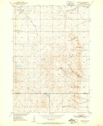 United States Geological Survey Orient NW, SD (1951, 24000-Scale) digital map