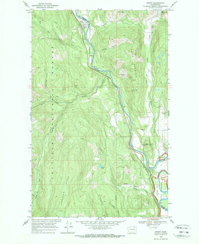 United States Geological Survey Orient, WA (1969, 24000-Scale) digital map