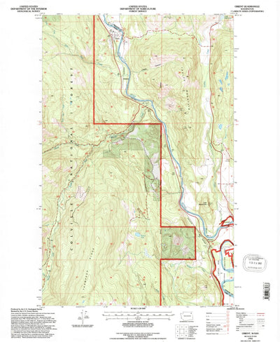 United States Geological Survey Orient, WA (1992, 24000-Scale) digital map