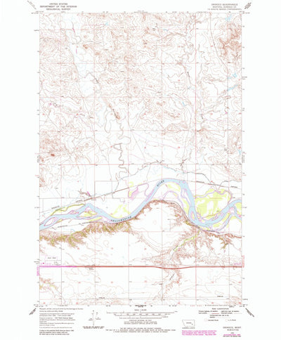 United States Geological Survey Orinoco, MT (1968, 24000-Scale) digital map