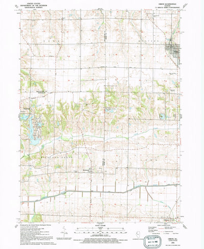 United States Geological Survey Orion, IL (1991, 24000-Scale) digital map