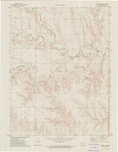 United States Geological Survey Orion NE, KS (1972, 24000-Scale) digital map