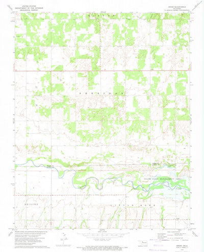 United States Geological Survey Orion, OK (1972, 24000-Scale) digital map