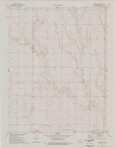 United States Geological Survey Orion SE, KS (1974, 24000-Scale) digital map