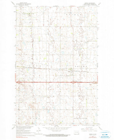 United States Geological Survey Oriska, ND (1967, 24000-Scale) digital map