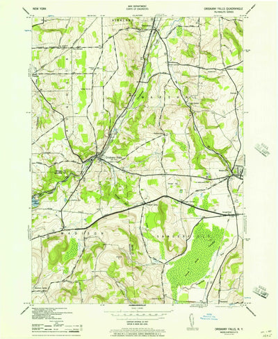 United States Geological Survey Oriskany Falls, NY (1944, 24000-Scale) digital map