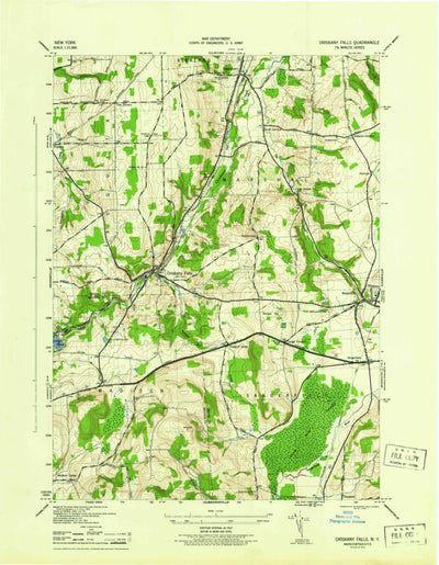 United States Geological Survey Oriskany Falls, NY (1944, 31680-Scale) digital map