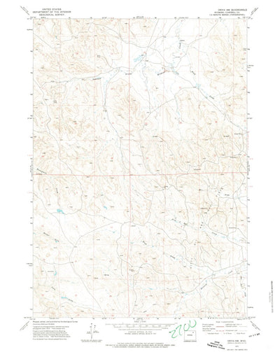 United States Geological Survey Oriva NW, WY (1971, 24000-Scale) digital map