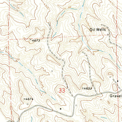 United States Geological Survey Oriva NW, WY (1971, 24000-Scale) digital map