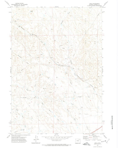 United States Geological Survey Oriva, WY (1971, 24000-Scale) digital map