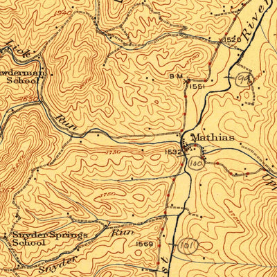 United States Geological Survey Orkney Springs, VA-WV (1923, 62500-Scale) digital map