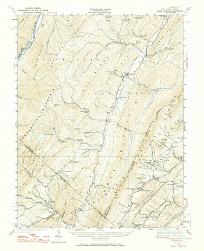 United States Geological Survey Orkney Springs, VA-WV (1940, 62500-Scale) digital map