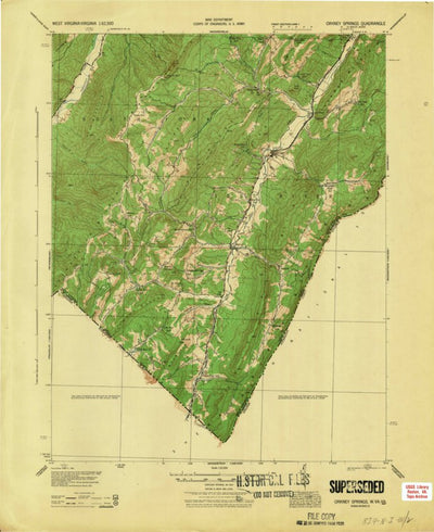 United States Geological Survey Orkney Springs, VA-WV (1944, 62500-Scale) digital map