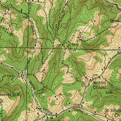 United States Geological Survey Orkney Springs, VA-WV (1944, 62500-Scale) digital map