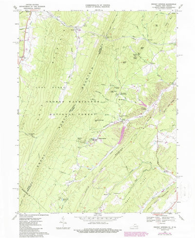 United States Geological Survey Orkney Springs, VA-WV (1967, 24000-Scale) digital map