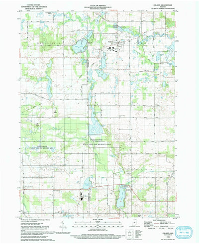 United States Geological Survey Orland, IN (1992, 24000-Scale) digital map