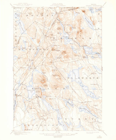 United States Geological Survey Orland, ME (1900, 62500-Scale) digital map