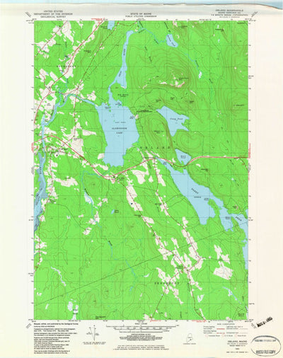 United States Geological Survey Orland, ME (1982, 24000-Scale) digital map