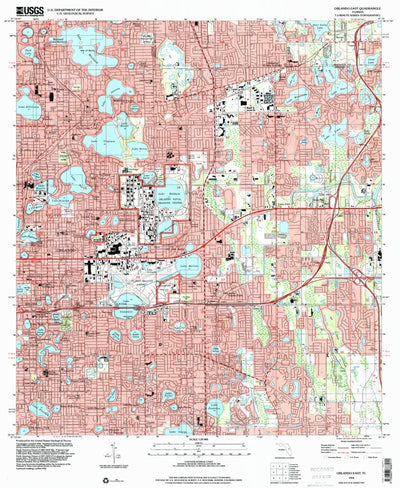 United States Geological Survey Orlando East, FL (1994, 24000-Scale) digital map