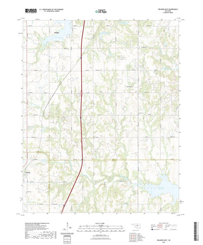 United States Geological Survey Orlando East, OK (2022, 24000-Scale) digital map