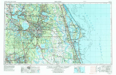 United States Geological Survey Orlando, FL (1955, 250000-Scale) digital map