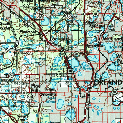United States Geological Survey Orlando, FL (1955, 250000-Scale) digital map
